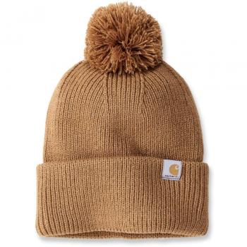 Gorro Carhartt Unisex Knit Pom-Pom Cuffed Marrón One Size