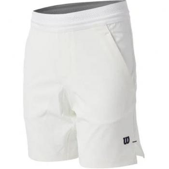Pantalón Corto de Pádel Wilson YB Youth Team 5 Inseam Blanco Infantil