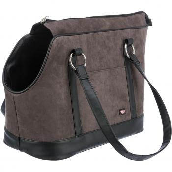 Bolsa de Transporte Trixie Alfie Gris para Perros y Gatos - 21x30x43 cm (hasta 7 kg)