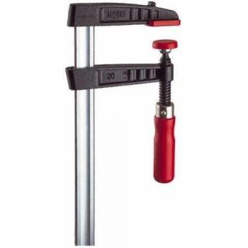 Tornillo de apriete de fundición maleable Bessey TG 300/80 con empuñadura de madera y apertura máxima de 300 mm