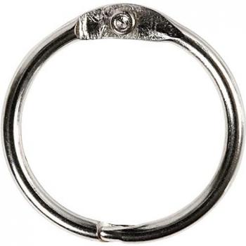 Anillo de encuadernación Creotime 19mm plata paquete de 10 unidades