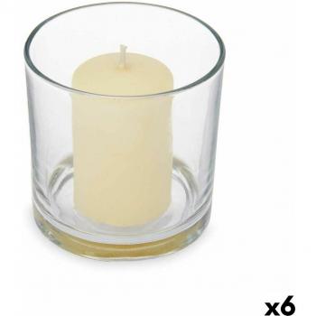 Vela Perfumada 10 x 10 x 10 cm (6 Unidades) Vaso Vainilla
