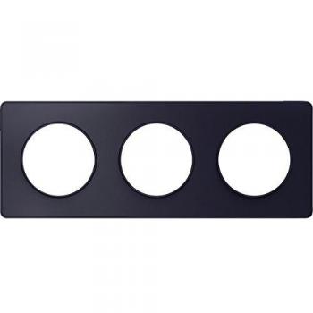 Schneider Electric sc5s54 C806 placa Touch Odace 3 orificios Antracita, Negro