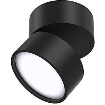 Lámpara de Techo Superficial LED Integrada Onda Técnica Negra 12W 800lm 4000K