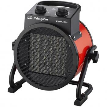 Orbegozo FHR 3050 Calefactor Cerámico Profesional con 2 Potencias de Calor, 3000 W, Metal, Negro/Rojo
