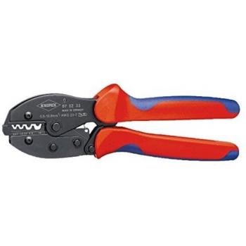 Knipex 97 52 33 - Alicates para crimpar terminales PreciForce® 220 mm, capacidad de engaste de 0,5-10 mm² (AWG 20-7), diseño ergonómico