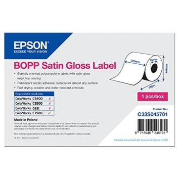 Epson BOPP SG Coil 220mm x 750lm Color blanco SG - Etiquetas de impresora
