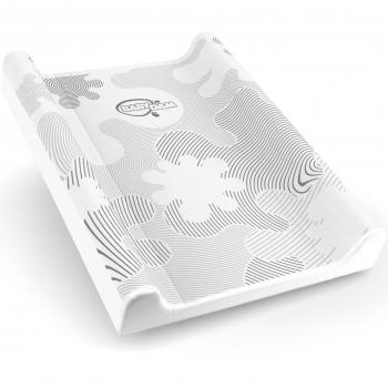 BabyDam - Cambiador plastificado, 70 x 50 cm, color blanco / Gris