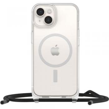 Funda OtterBox React Necklace MagSafe para iPhone 14, transparente, ultradelgada y con cadena ajustable y desmontable