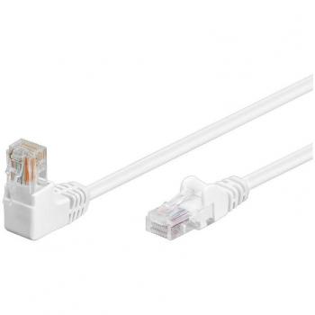 Cable de Red Ethernet Acodado Goobay RJ45 UTP Categoría 5e 2 Metros Color Blanco