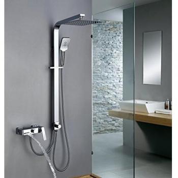 HOMELODY Cobre Columna de Ducha Conjunto de Ducha Ducha Barra Sistema de Ducha Ducha de Mano Ducha de Lluvia Set de Ducha Alcachofa de Ducha