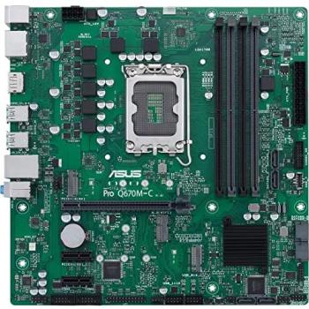 ASUS PRO Q670M-C-CSM MicroATX Motherboard with LGA1700 Socket, 4xDDR5, 6xSATA, 2xM.2, HDMI and DisplayPort Outputs