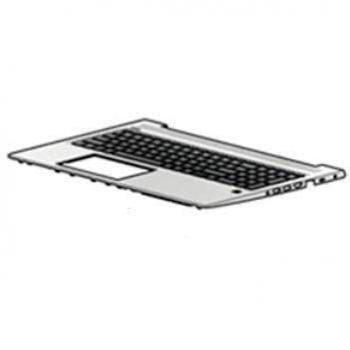 Teclado Retroiluminado de Repuesto para Portátil HP 450 G6/G7n - Parte de Reacondicionada con Base y Cubierta Superior en Color Plata y Negro