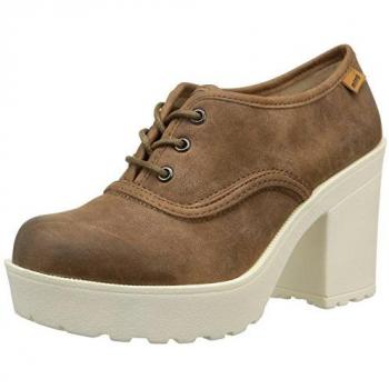 Zapatos de Tacón con Cordones para Mujer MTNG 52177 Color Moka Talla 39