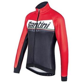 Santini 365 FW50775MERID - Santini Meridian Warmsant Winter Jacket Red/Black Small