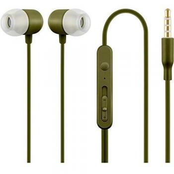 acme HE21K In Ear Headphones with Microphone Khaki