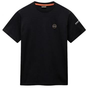 Napapijri S-Badge Men's Crew Neck T-Shirt - Black - Size M (Medium) - Male