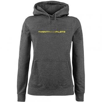 Twenty One Pilots Logo Heavy Mujer Sudadera con Capucha Gris/Melé M, 80% algodón, 20% poliéster, Regular