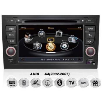 REALMEDIA Audi A4, S4, RS4, 8E, 8F, B9, B7 Seat Exeo OEM Einbau Touchscreen Autoradio DVD Player MP3 MPE4 USB SD 3D Navigation GPS TV iPod USB MPEG2 Bluetooth Freisprecheinrichtung +++mit REALMEDIASHOP Garantie+++