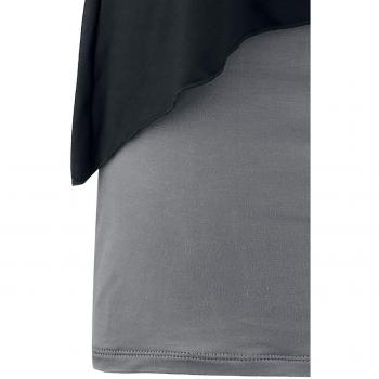ForPlay Vestido Dos en uno Vestido Negro/Gris Marengo 5XL