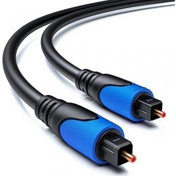 deleyCON 5m Cable de Audio Digital Óptico SPDIF - Enchufe Toslink 2x El Cable Digital Cable de Audio LWL Cable de Fibra Óptica Digital