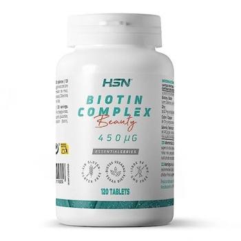 Biotina Complejo 450mcg con Minerales (Zinc, Cobre, Selenio) - 120 Tabletas Veganas Sin Gluten