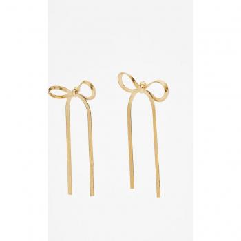 Gold Bow Earrings OS