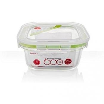 Komax a-1036 caja de conservación horno cuadrado vidrio borosilicatado 520 ml