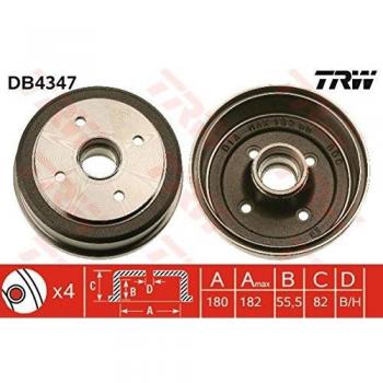 Tambor de freno TRW DB4347, 1 pieza