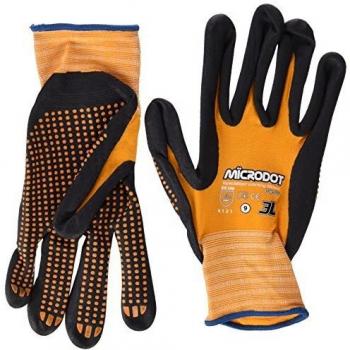 Silbor - Guante nylon-nitrilo T-9 sin costuras Microdot