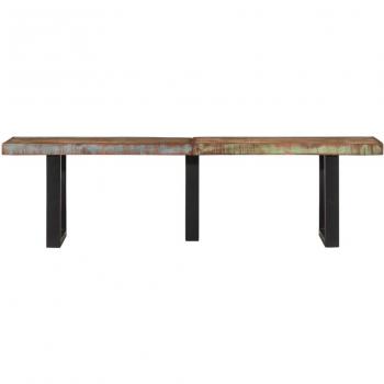 vidaXL Bench 160 cm Solid Wood Reclaimed and Steel