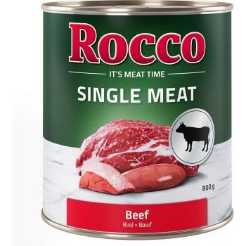 Rocco Single Meat 6 x 800 g - Buey Comida Húmeda para Perros
