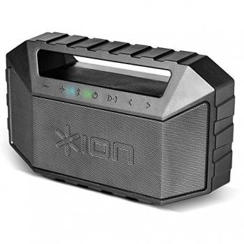 ION Audio Plunge | 20W Ultra-Portable IPX7 Waterproof Bluetooth Speaker with Dual Full-Range Drivers, Bluetooth Track Controls, Rechargeable Battery and Built-In Mic for Hands-Free Calls – Black