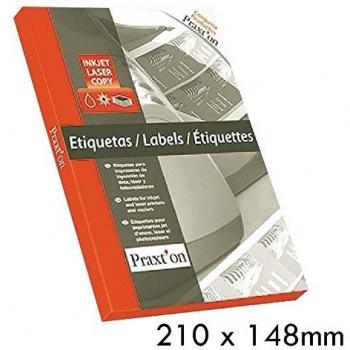 Etiquetas Impresora PRAXTON 210 x 148 mm. 200u, Caja x100 Hojas