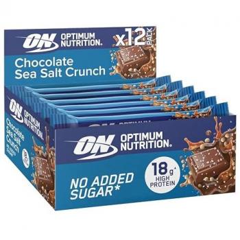 Barra de Proteína Crujiente de Chocolate y Sal Marina - 12x55g
