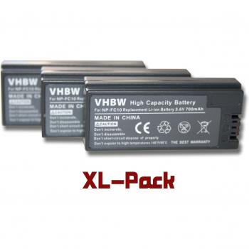 3 x vhbw Set baterías 700mAh para cámara Sony DSC-V