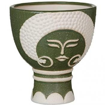 Macetero de Cerámica Verde 19 x 19 x 22 cm - Fácil Cuidado del Hogar