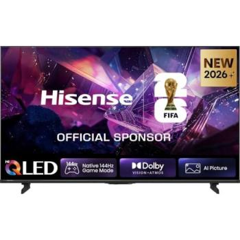 Televisor Hisense QLED 65E7S PRO 4K UHD 165 cm Smart TV con IA, 144Hz, HDR10+ y FreeSync Premium Pro