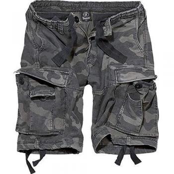 Brandit Vintage Cargo Shorts - Dark Camo - Sizes S to 7XL for Men