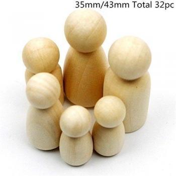 32pc Clavija muñeca niña / niño