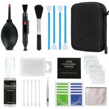 Kit de Limpieza Útil para Lentes de Cámara - Set de Cepillo y Botella No Tóxicos, Herramientas Prácticas para Cámaras Digitales