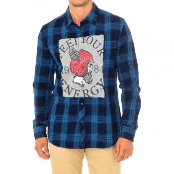 Camisa de manga larga cuello solapa Desigual 19SMCWX2 para hombre