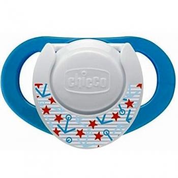 Chicco Physio Compact - Pack de 2 chupetes de látex/caucho para 6 - 16 meses, color azul
