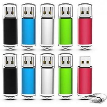 Memorias USB 8GB, TOPESEL Pendrives 10 Piezas USB 2.0 Stick Llave USB Flash Drive, Pack de 10 Unidades