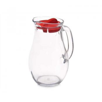 Jarra Bistro Rojo Transparente Vidrio Plástico 1 L