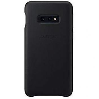 Samsung EF-VG970LBEGWW Leather Cover, Funda oficial para Samsung Galaxy 10e, Negro