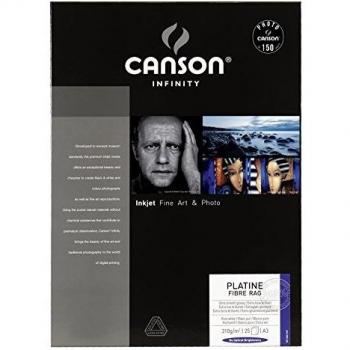 Papel Fotográfico Canson Infinity Platine Fibre Rag 310g/m² A3 - 25 Hojas