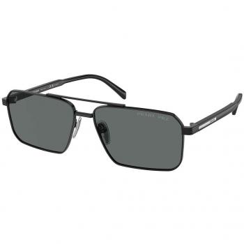 Prada PR A57S Polarized Men's Sunglasses Black Size 58