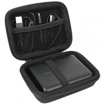 Khanka Duro Viaje Estuche Bolso Funda para Anker PowerCore 10400 10400mAh 2 Puertos 3A Cargador Portátil Batería Externa Power Bank