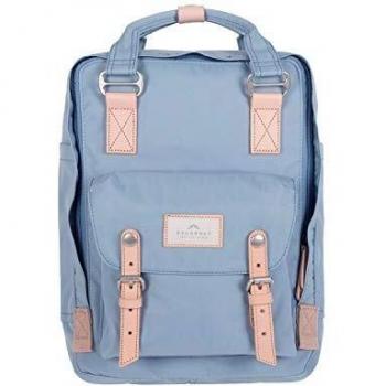 Doughnut Macaroon Lightweight Water-Resistant Backpack 14 Inch Light Blue